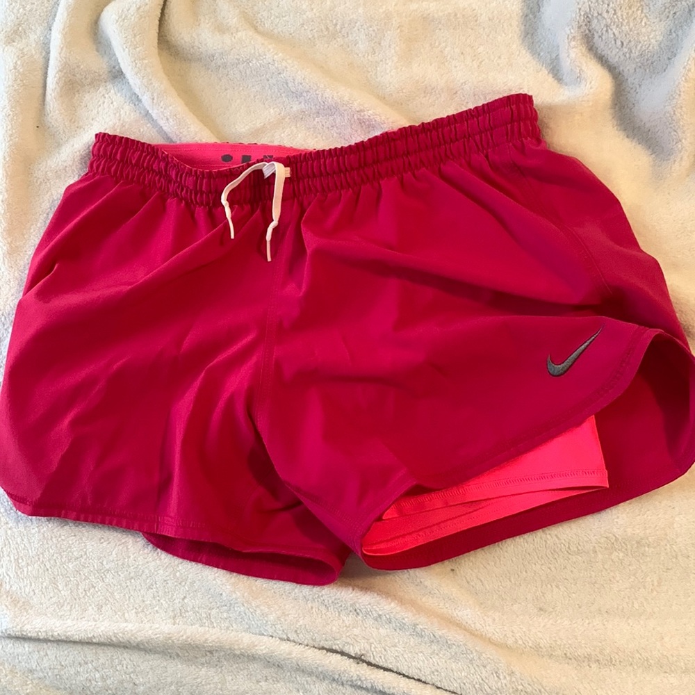 Nike shorts pink Dri-fit with liner 4” inseam